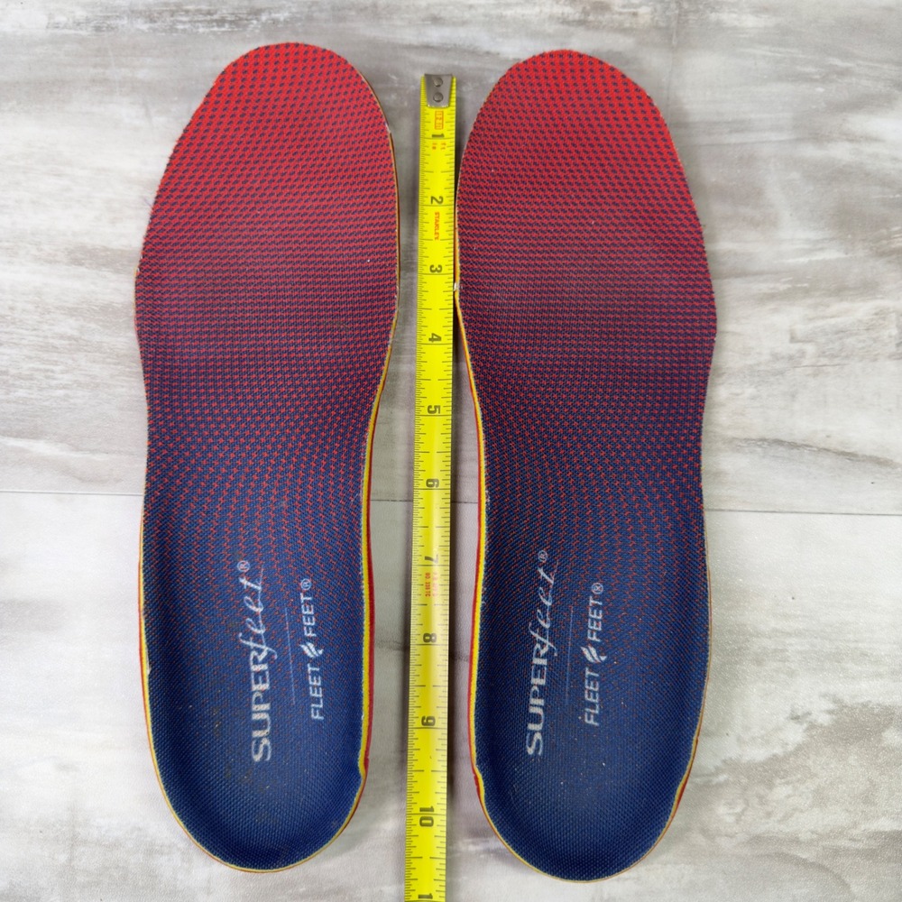 Superfeet Fleet Feet ME3D Unisex Size D Insole Arch Support Blue Red Yellow